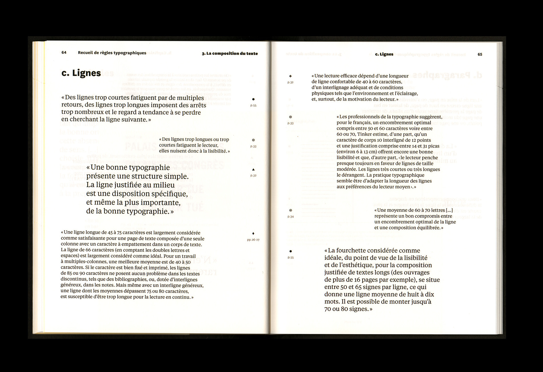 pp.64-65, DNSEP Charlotte Gauvin C'est quoi la règle déjà? Recueil de règles typographiques